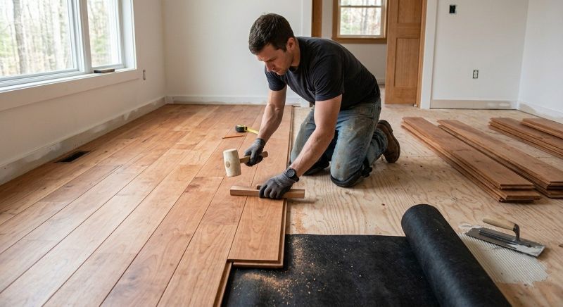Cherry Floor Installation in Longmont, CO